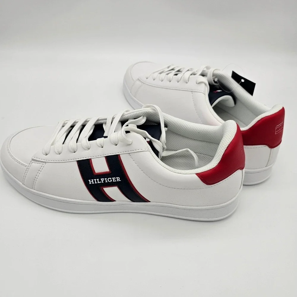 Tommy Hilfiger Mens Sneaker Jolix Lace Up Memory Foam Fashion White‎ Size 12M